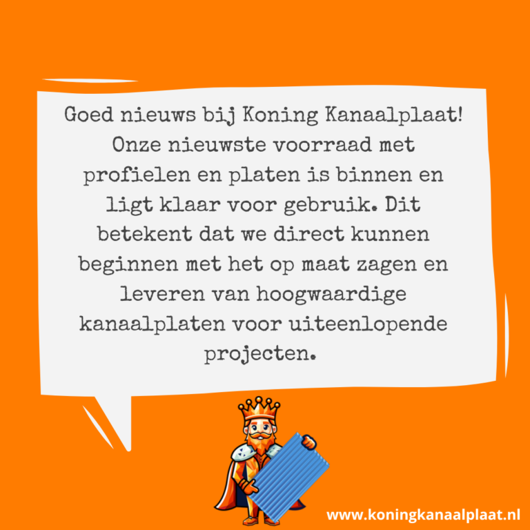 Onze voorraad is binnen: We kunnen direct aan de slag!